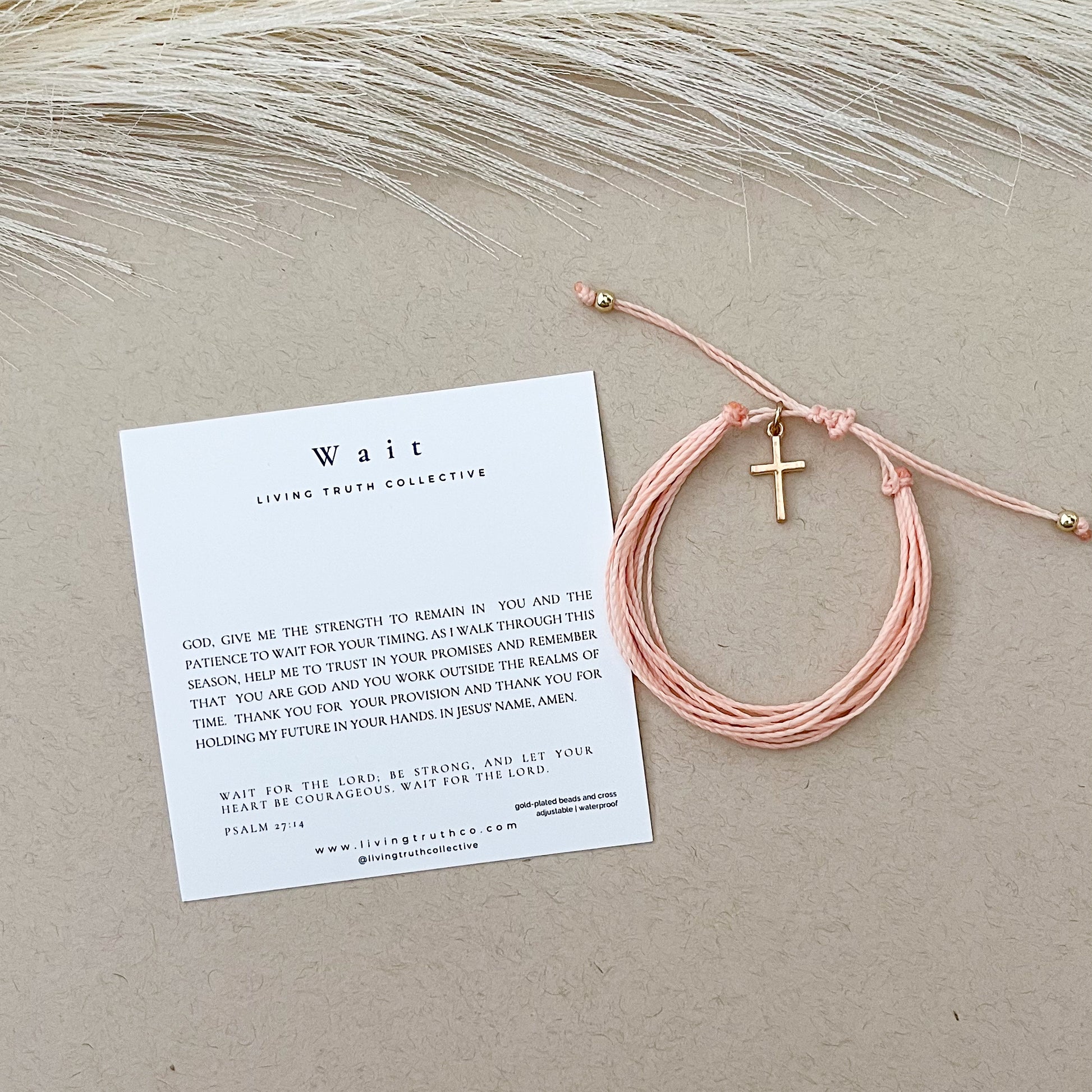 Wait Bracelet and scripture card, Christian gift