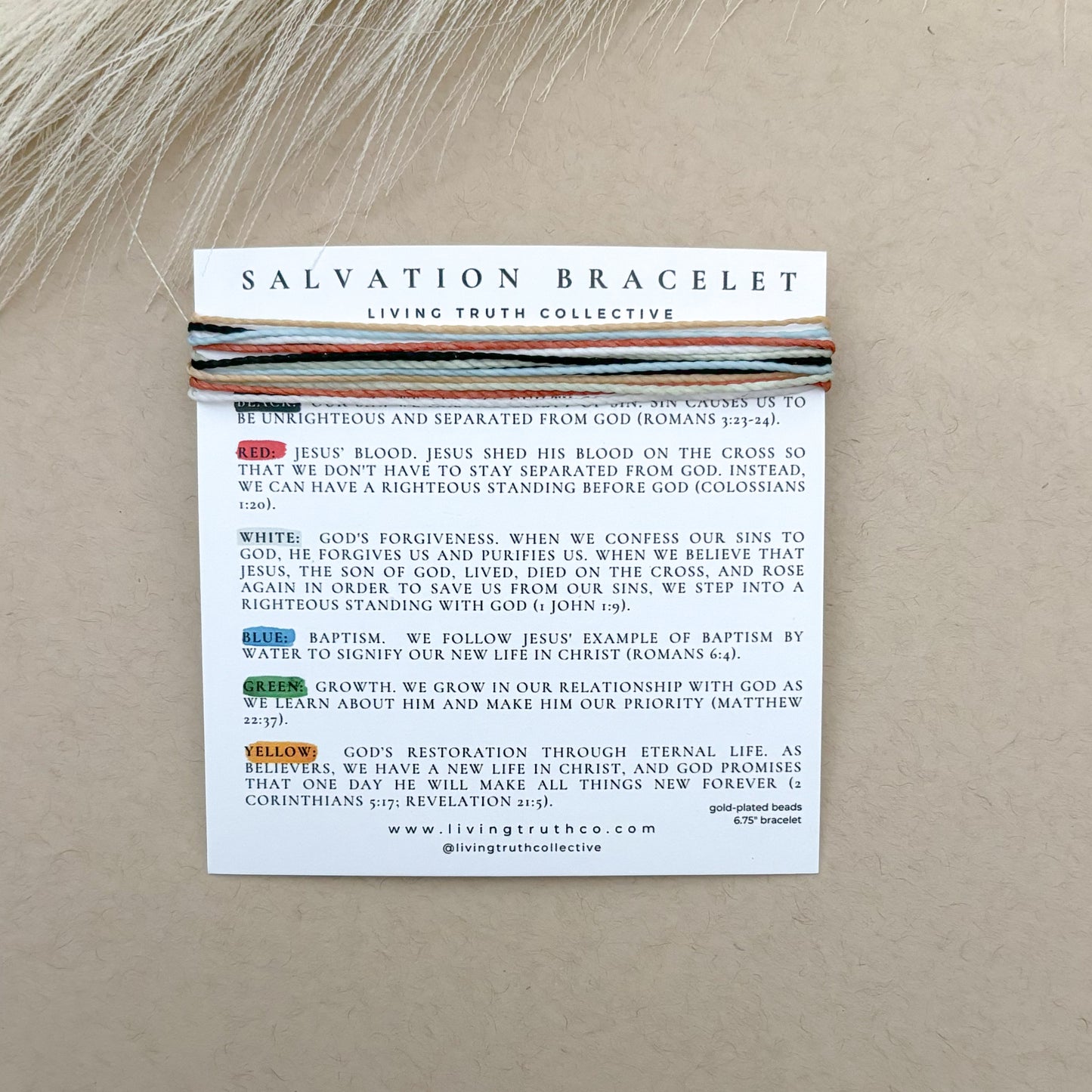 Salvation Bracelet -Pastel